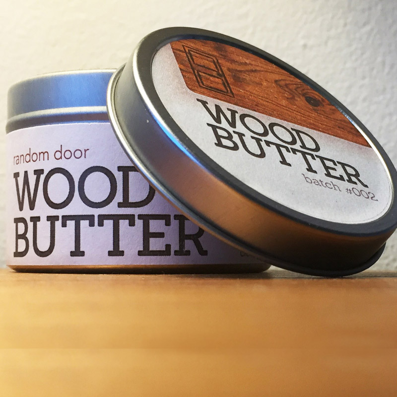 wood butter jar
