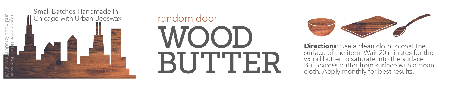 wood butter side sticker