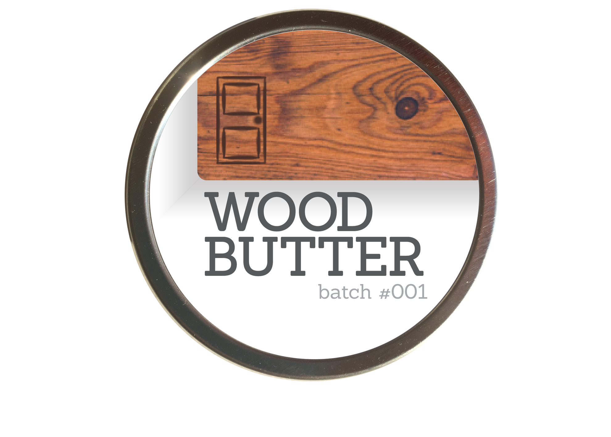 wood butter top sticker